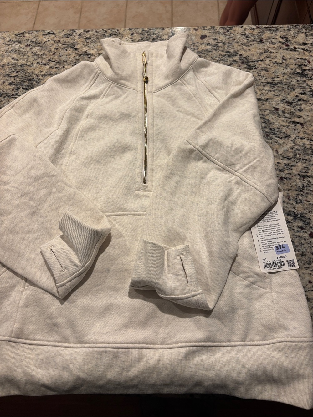 Scuba Oversized Funnel Neck Half Zip